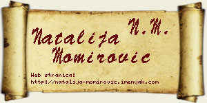 Natalija Momirović vizit kartica